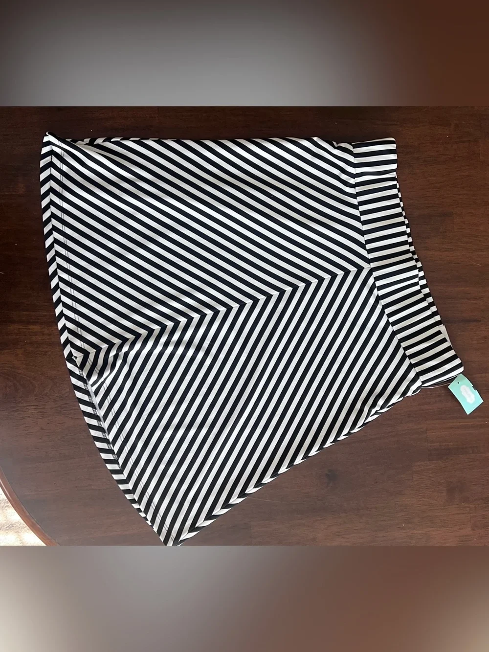 NWT Maurices Black and White Striped Mini Skirt